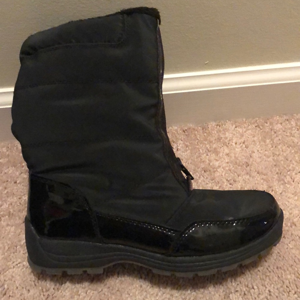 Unisex Black Winter Snow Rain Boots Kids Shoe Size 3